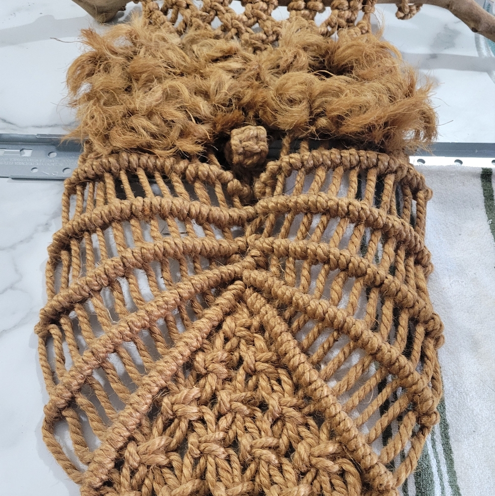 Vintage macrame owl